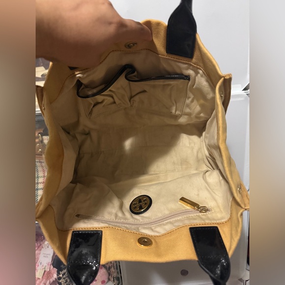 Tory Burch Tan Twill Ella Tote Bag - Picture 6 of 10